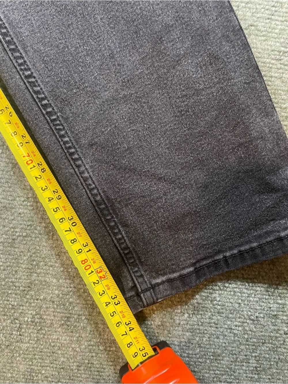 Men's Slim Straight Jeans in Charcoal Gray 38/34